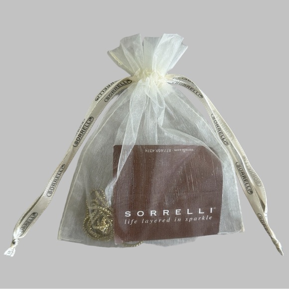 Sorrelli Dua Adjustable Choker Necklace Bright Gold Tone Finish with Crystal - Picture 3 of 5